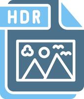 HDR Glyph Two Color Icon Design vector