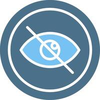 Hide Glyph Two Color Icon Design vector