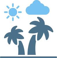 Island Glyph Two Color Icon Design vector
