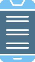 Mobile phone Glyph Two Color Icon Design vector