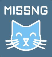 Missing Glyph Two Color Icon Design vector