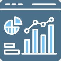 Predictive Chart Glyph Two Color Icon Design vector