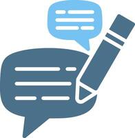 Write Glyph Two Color Icon Design vector