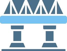 Bridge Glyph Two Color Icon Design vector
