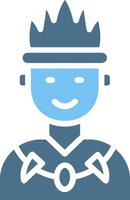 Tribe Glyph Two Color Icon Design vector