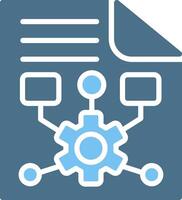 Document Glyph Two Color Icon Design vector