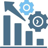 Efficiency Management Glyph Two Color Icon Design vector