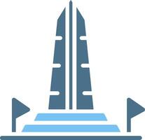 Washington Monument Glyph Two Color Icon Design vector