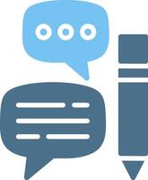 Writing Glyph Two Color Icon Design vector