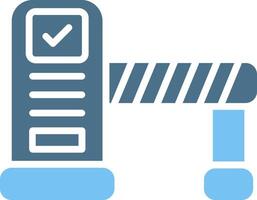 Barrier Glyph Two Color Icon Design vector