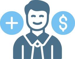 Benefits Glyph Two Color Icon Design vector
