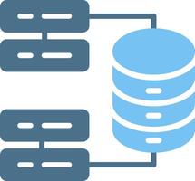 Database Glyph Two Color Icon Design vector