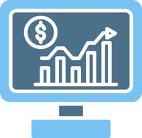 Data Analysis Glyph Two Color Icon Design vector