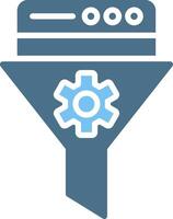 Filter Glyph Two Color Icon Design vector