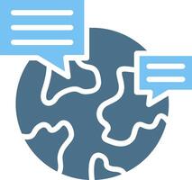 Forum Glyph Two Color Icon Design vector