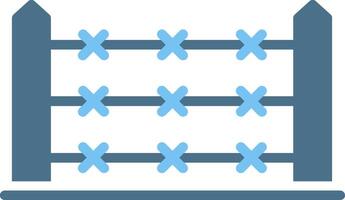 Fence Glyph Two Color Icon Design vector