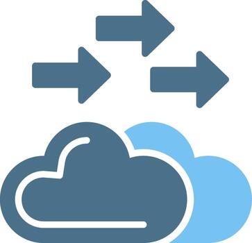 migrando glifo dos color icono diseño vector