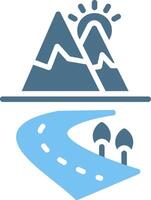Path way Glyph Two Color Icon Design vector
