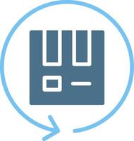 Return Box Glyph Two Color Icon Design vector
