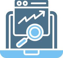 Seo Web Analysis Glyph Two Color Icon Design vector