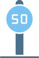 Speed Limit Glyph Two Color Icon Design vector