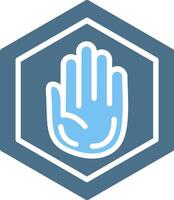 Stop Glyph Two Color Icon Design vector