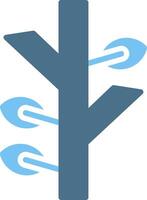 Tree Branch Glyph Two Color Icon Design vector