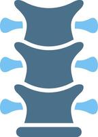 Spinal Cord Glyph Two Color Icon Design vector