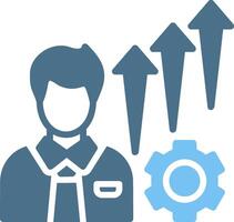 Growth Glyph Two Color Icon Design vector