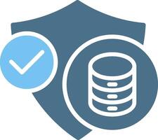 Database Security Glyph Two Color Icon Design vector