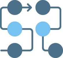 Dependencies Glyph Two Color Icon Design vector