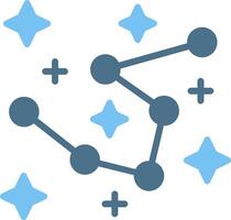 Cassiopeia Glyph Two Color Icon Design vector