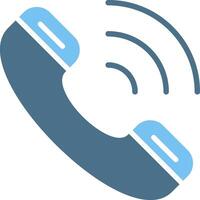 Phone Call Glyph Two Color Icon Design vector