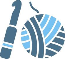 Knitting Glyph Two Color Icon Design vector
