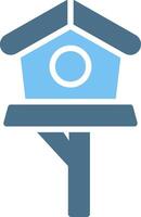 Bird House Glyph Two Color Icon Design vector