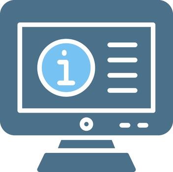 Computer Glyph Two Color Icon Design vector
