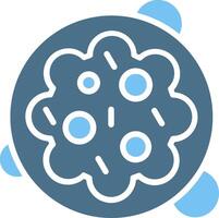 Cancer Cell Glyph Two Color Icon Design vector