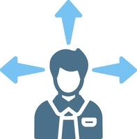 Decision Glyph Two Color Icon Design vector