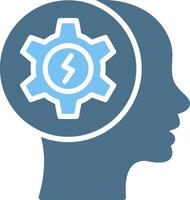 Mindset Glyph Two Color Icon Design vector