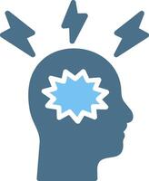 Nervous Breakdown Glyph Two Color Icon Design vector