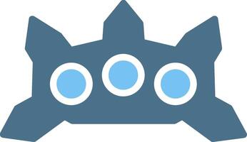 Ninja Knuckle Glyph Two Color Icon Design vector