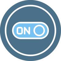 On Glyph Two Color Icon Design vector