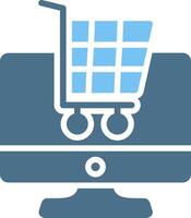 OnGlyph Two Color Shopping Glyph Two Color Icon Design vector