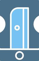 Pencil Sharpener Glyph Two Color Icon Design vector