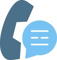 Phone Glyph Two Color Icon Design vector