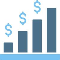Revenue Glyph Two Color Icon Design vector