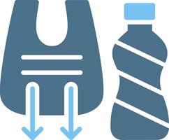 Reduce Plastic Glyph Two Color Icon Design vector