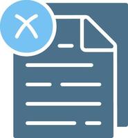 Rejected Glyph Two Color Icon Design vector