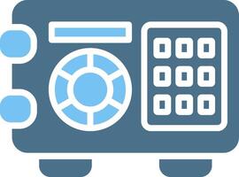 Safe Box Glyph Two Color Icon Design vector