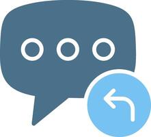 Reply Glyph Two Color Icon Design vector